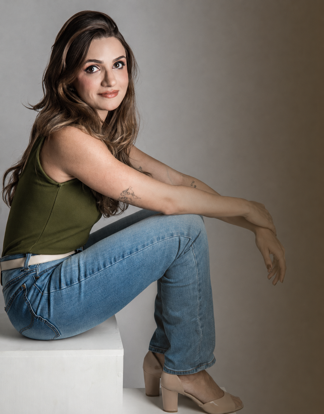 Marcela Gazito em atendimento nutricional